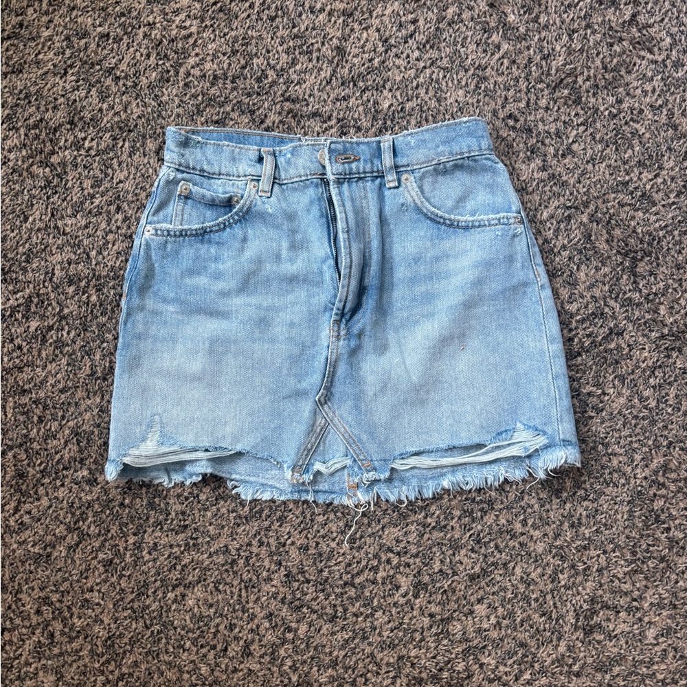 Zara Light Blue Denim Skirt